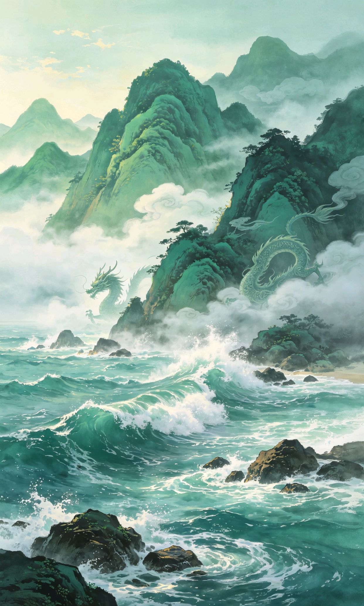 闲看山水心无事,静观云水禅心，销冠人生格言座右铭